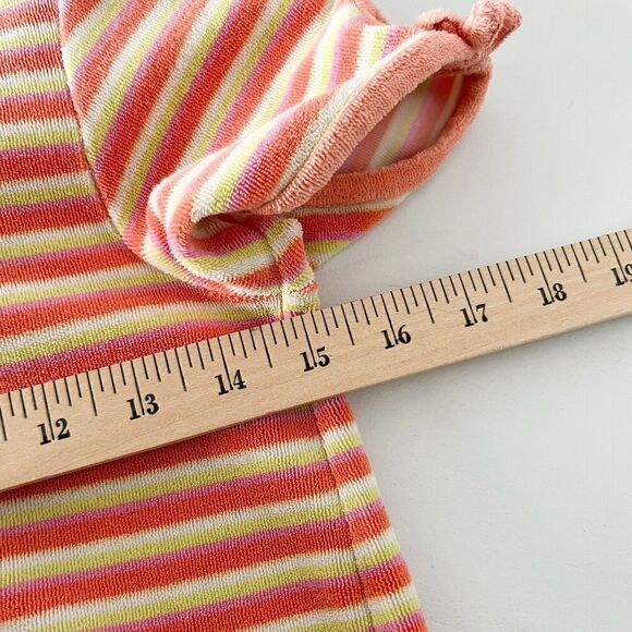 VTG Gymboree Terry Cloth Swim Cover Up Girls 12 Striped Full Zip Hooded Bathing - Picture 9 of 10